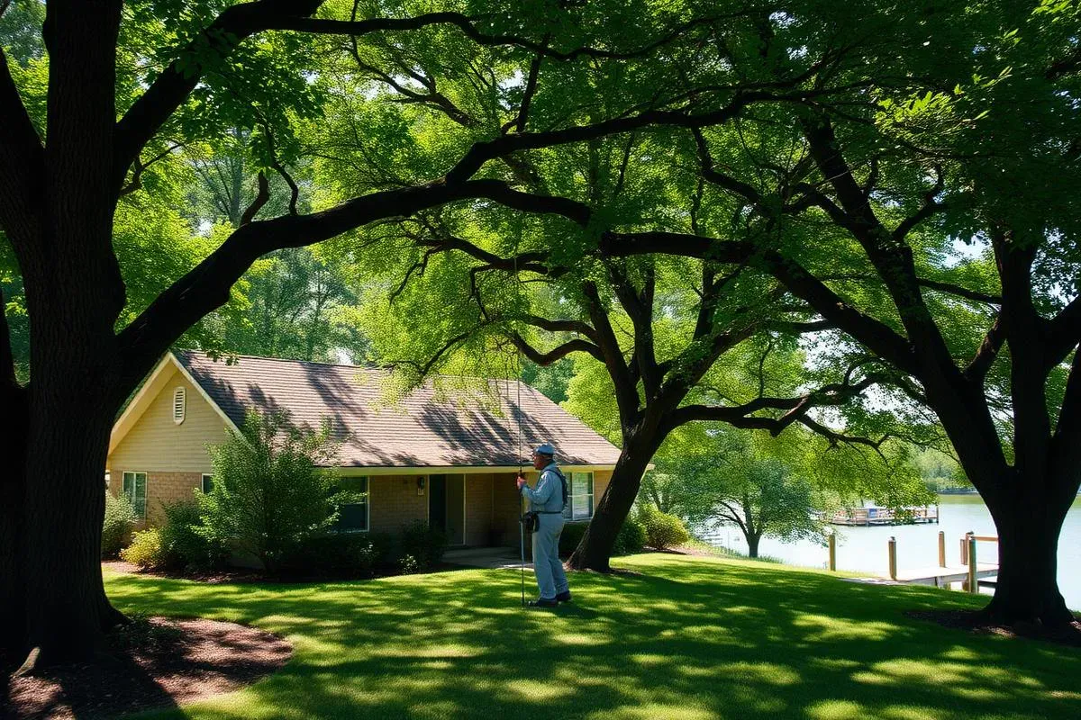 Armory Pest Defense technician providing pest control at a home in Bethany, Oklahoma