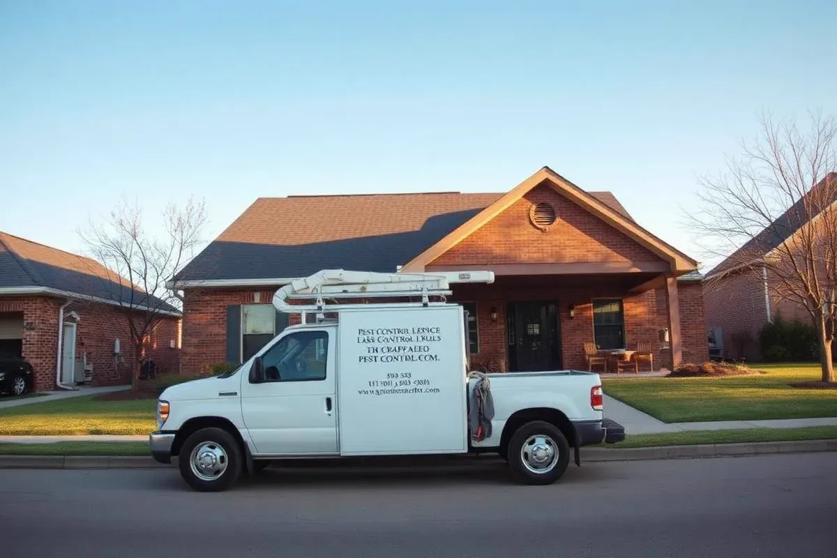 Armory Pest Defense technician providing pest control at a home in Seminole, Oklahoma